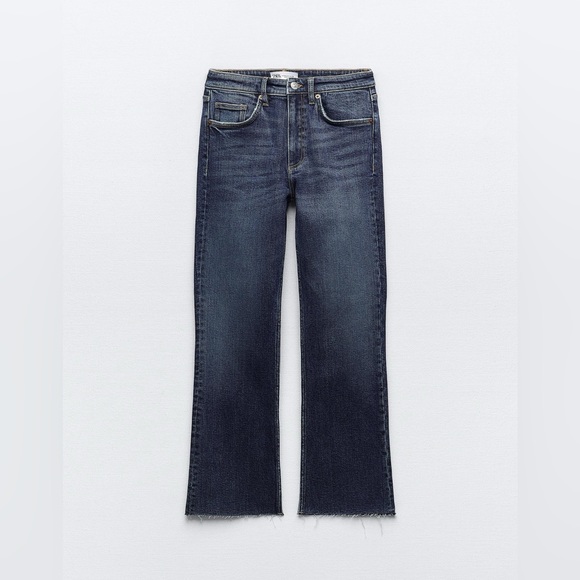 Zara TRF Mid-Rise Cropped Jeans - Picture 4 of 6